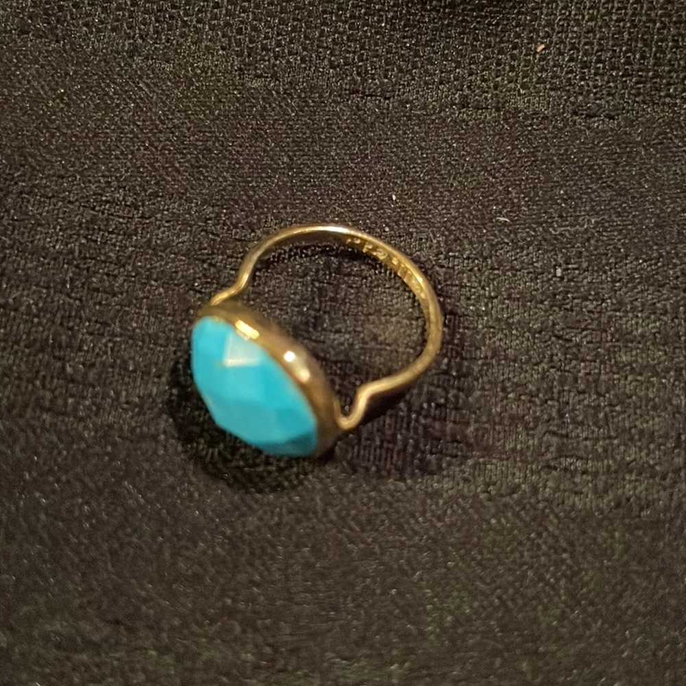 Stella & Dot faceted turquoise ring